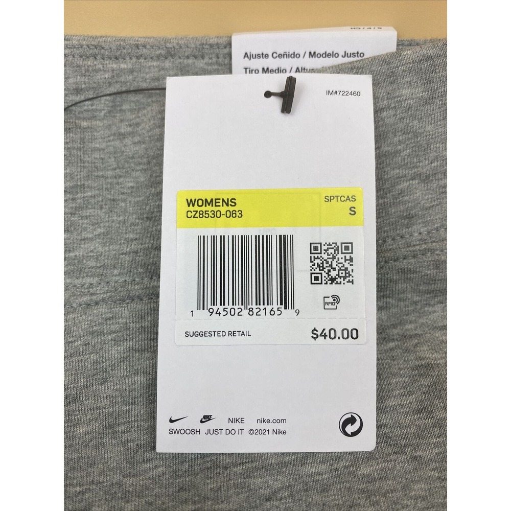 Nike Sportswear Essential Women's Leggings Small in Gray CZ8530-063 NWT - Picture 6 of 6